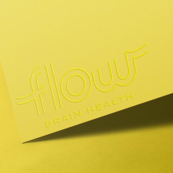 Flow Brain Health letterpress